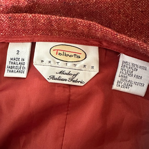 Talbots orange wool pencil skirt - Picture 2 of 2